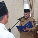 Lantik Anggota Bapekam Dua kampung di Sungai Mandau, Wabup Siak Dorong Optimalkan SDA Kampung